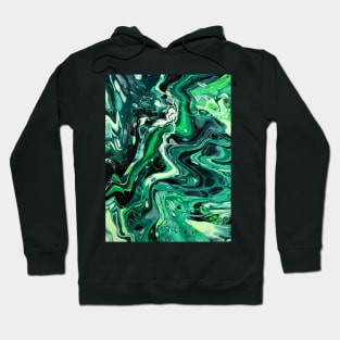 Going Nuclear - Abstract Acrylic Pour Painting Hoodie